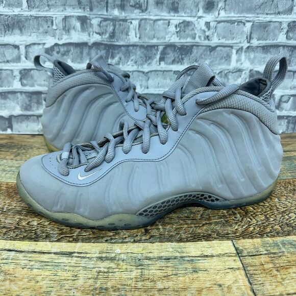 Nike Air Foamposite One PRM Wolf Grey Suede 575420-007 Mens Size